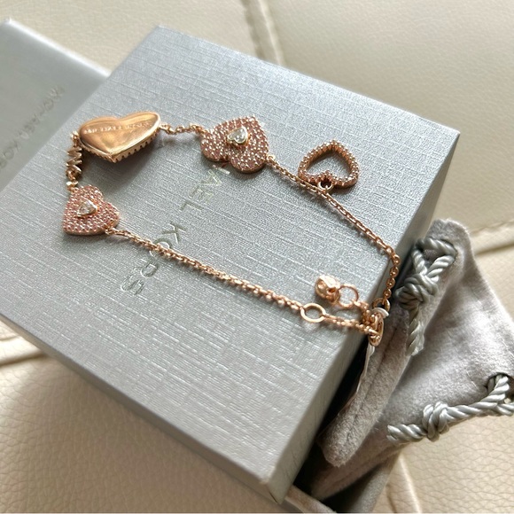 NWT authentic exclusive collection rose gold love charms bracelet - Picture 6 of 8